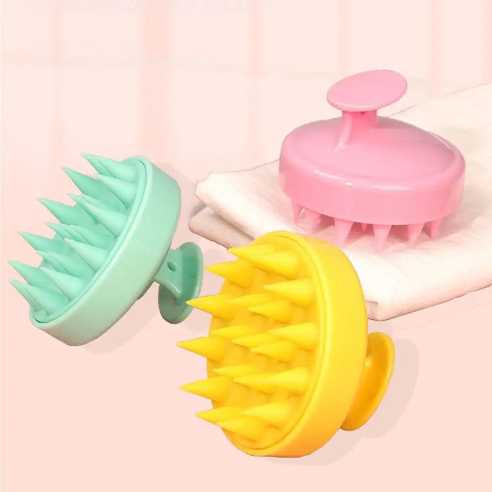 Personal health care pink green yellow silicone massage comb picture
