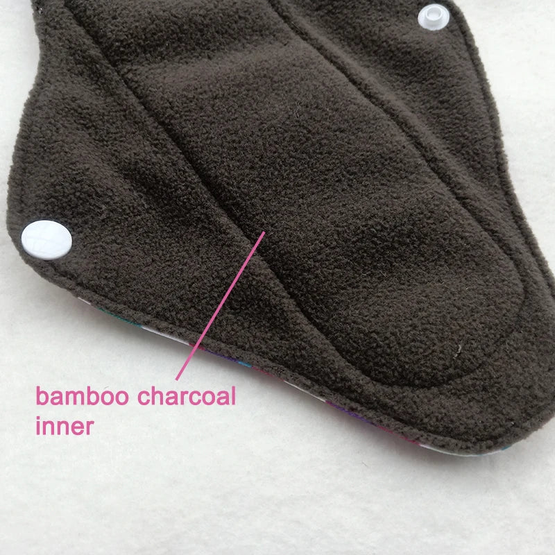 Personal Health care Reusable Menstrual Cloth pads bamboo charcoal inner picture