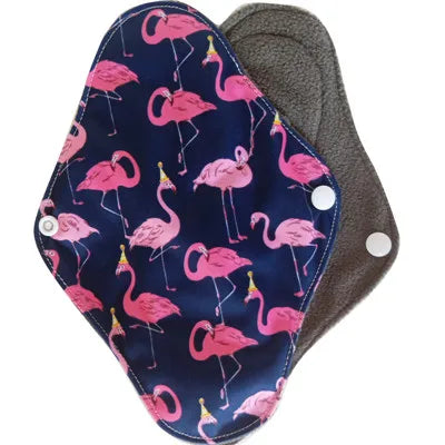 Personal Health care Reusable Menstrual Cloth pads pink flamingo model picture