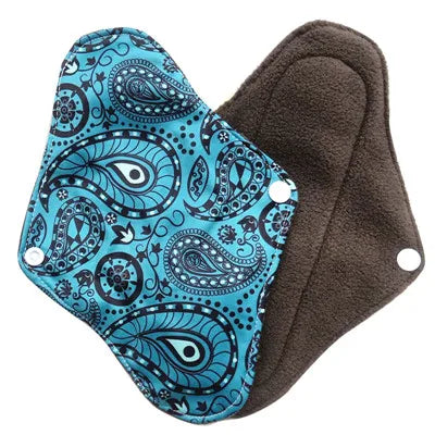 Personal Health care Reusable Menstrual Cloth pads spiral and turquoise colour model picture