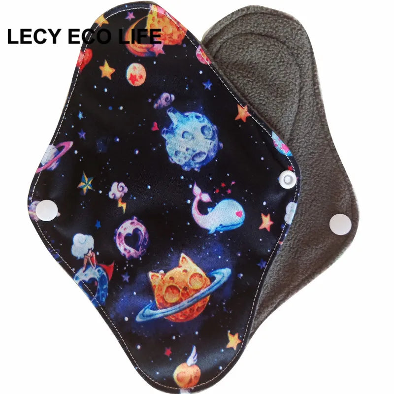 Personal Health care Reusable Menstrual Cloth pads whale and planets model picture