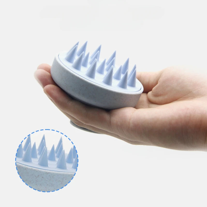 Personal health care Silicone Shampoo Brush Head Scalp Massage blue colour display picture