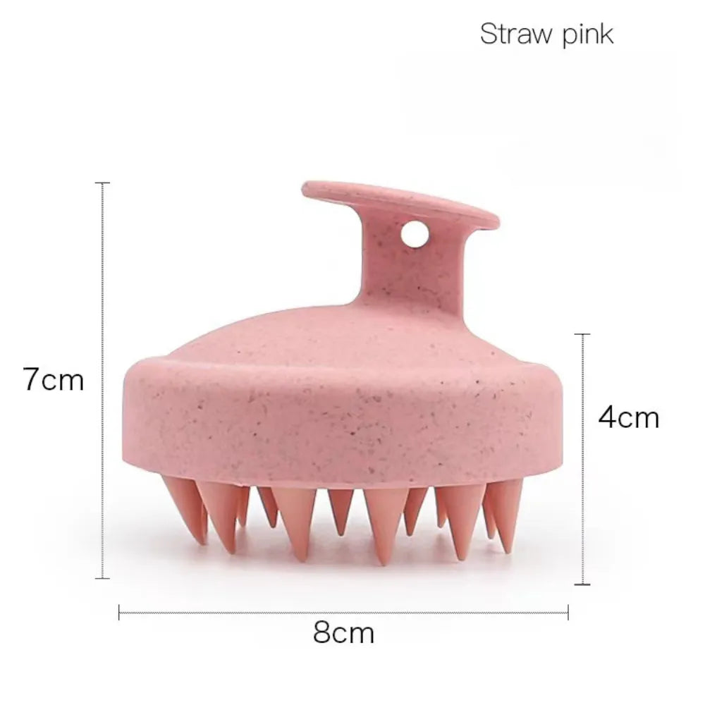 Personal health care Silicone Shampoo Brush Head Scalp Massage pink colour display size picture