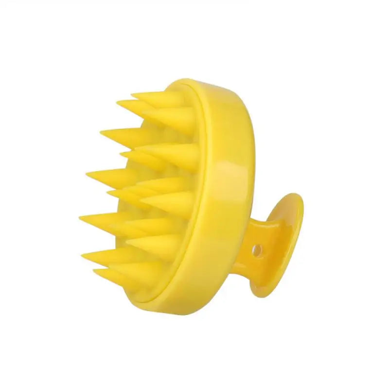 Personal health care yellow silicone massage comb picture