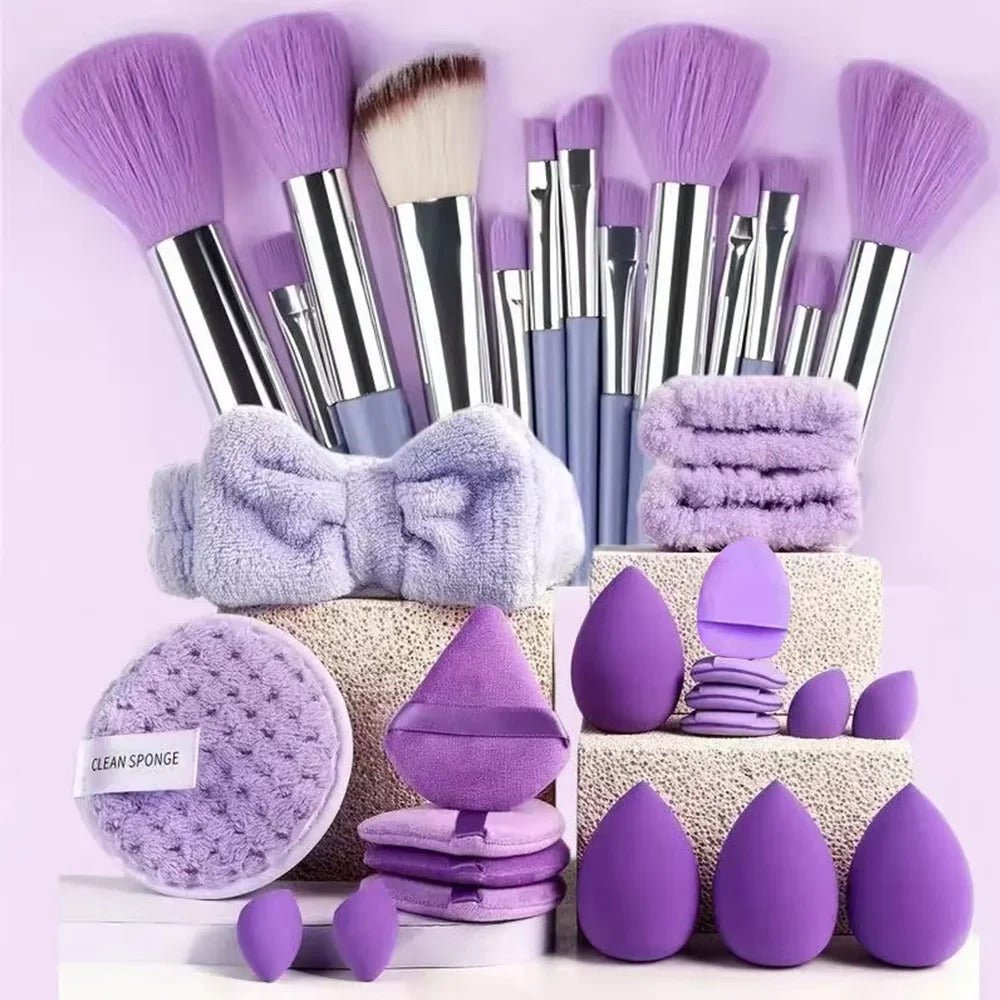 Soft Pink Makeup Brush Set for Flawless Application