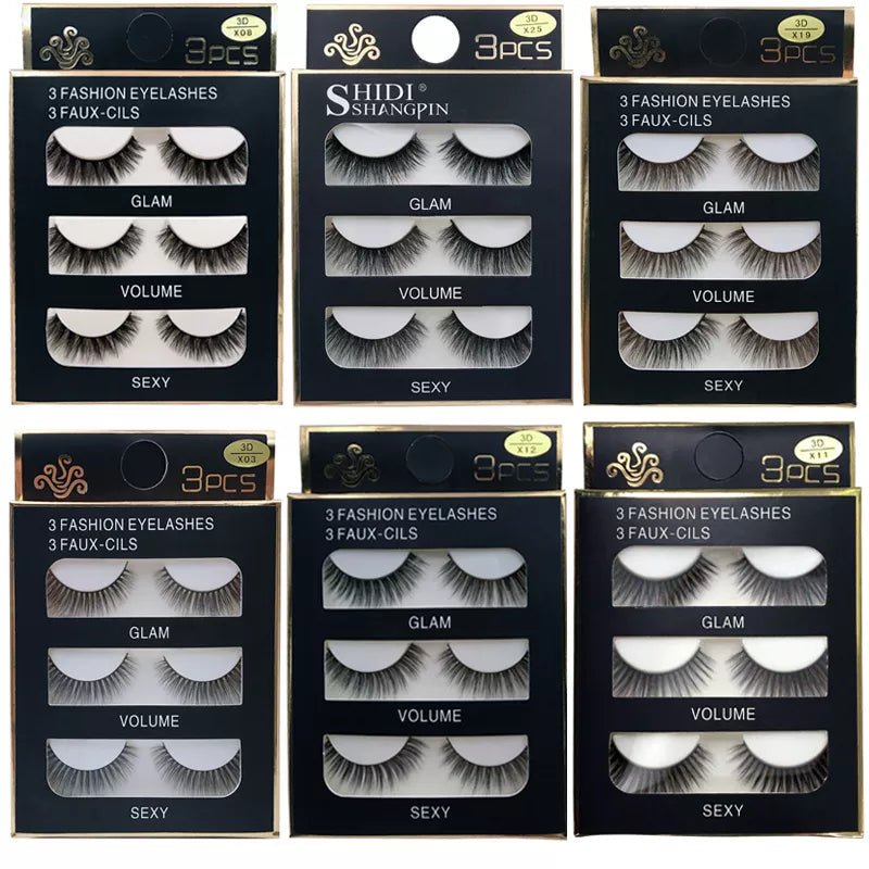 Wellness 3 pairs 20 styles 3D Faux Mink Hair