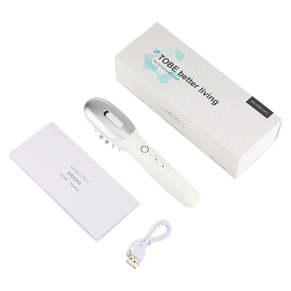 Health care products Hair Growth Massage Comb EMS RF Electric included Comb, instructions, storage Box, and the USB cable