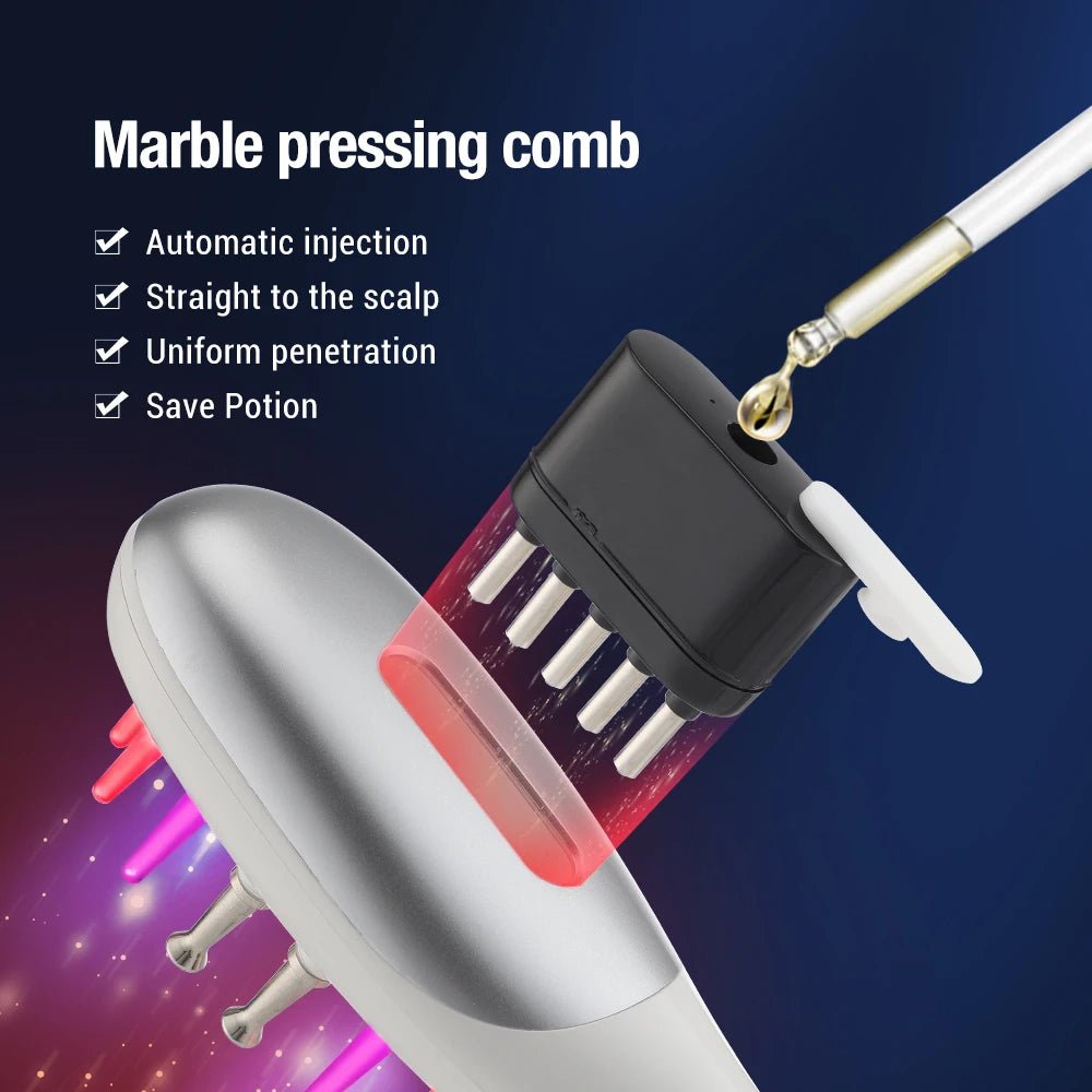 Health care products Hair Growth Massage Comb EMS RF Electric Marble pressing comb: automatic injection, straight to the scalp, uniform penetration, Save Potion