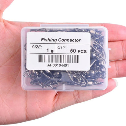 Fishing Brass Barrel Interlock Snap (50 Pieces/ Box)
