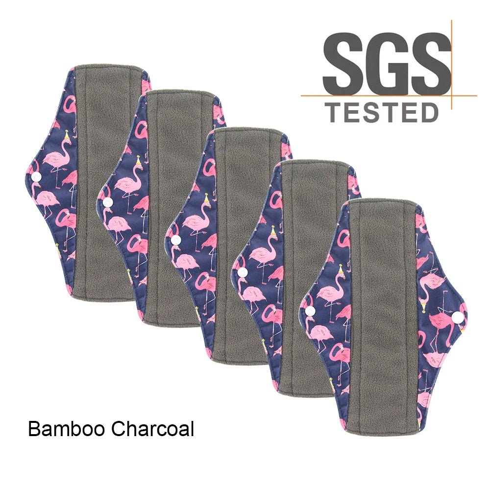 4Personal Health Care Reusable Menstrual Pads Bamboo Charcoal Fibre