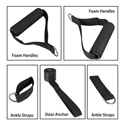 Fitness Yoga Resistance Tube Bands Set (100 lbs)
