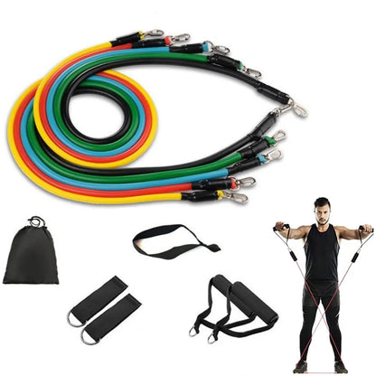 Fitness Yoga Resistance Tube Bands Set (100 lbs)