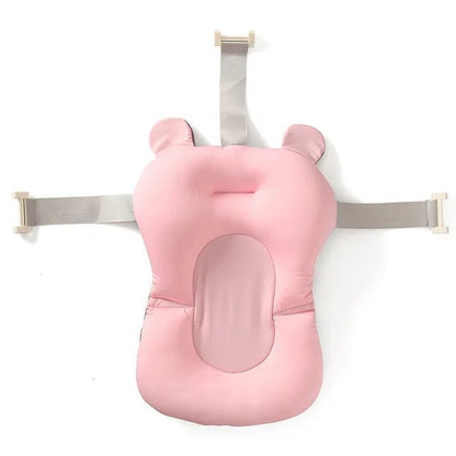 Wellness Foldable Baby Bath tub Seat Support Mat Pink Colour