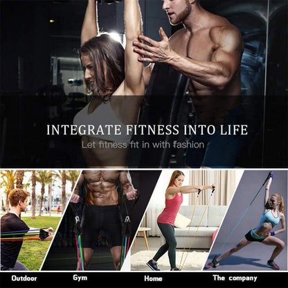 Fitness Yoga Resistance Tube Bands Set (100 lbs)
