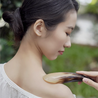Natural Ox Horn Geisha Massager Scraping