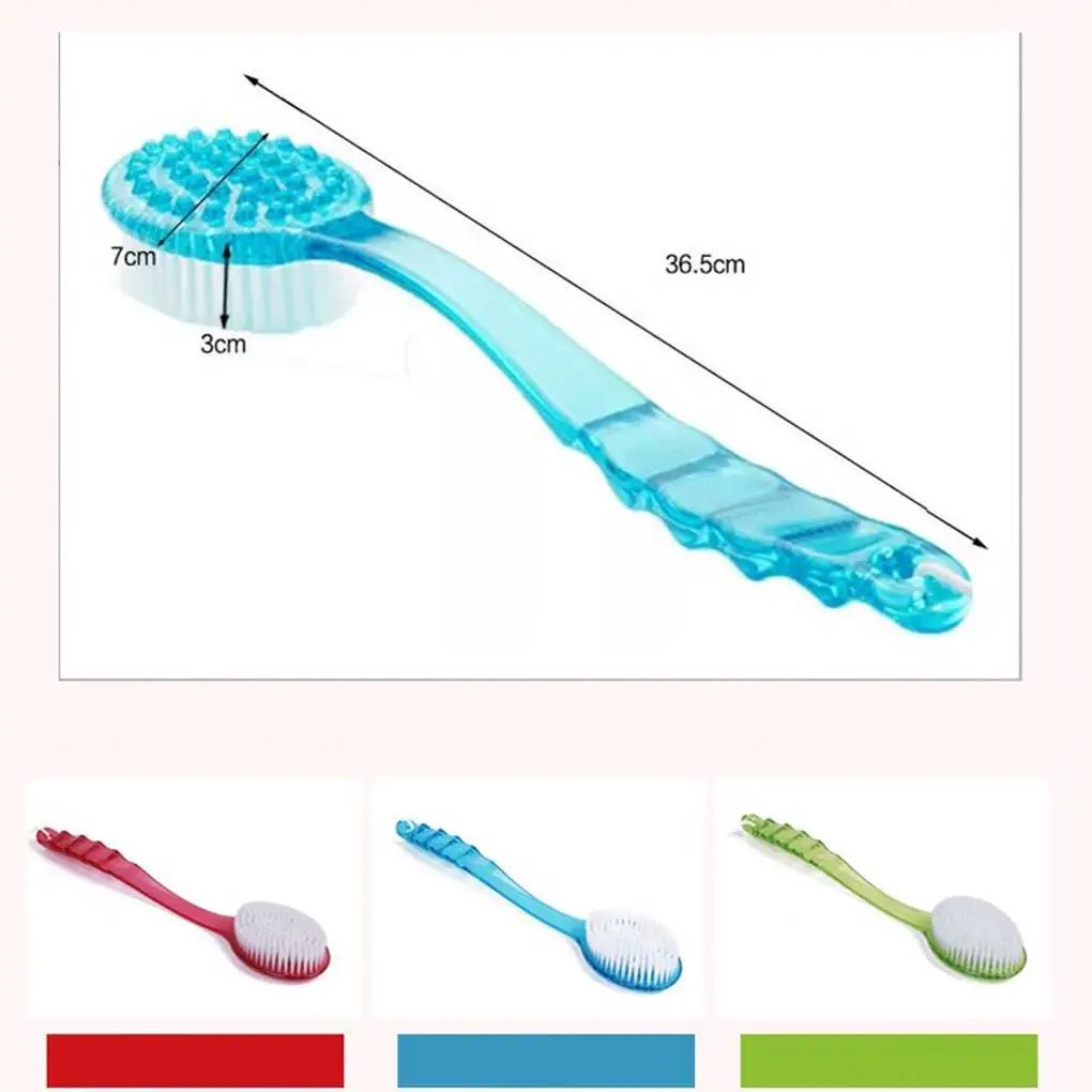 Wellness Long Handled Bath Shower Brush - Blue Turquoise Colour Brush