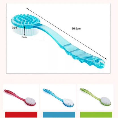 Wellness Long Handled Bath Shower Brush - Blue Turquoise Colour Brush