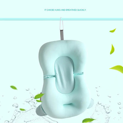 Wellness Foldable Baby Bath tub Seat Support Mat Green Colour