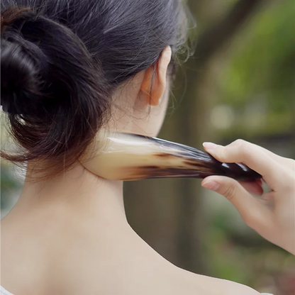 Natural Ox Horn Geisha Massager Scraping