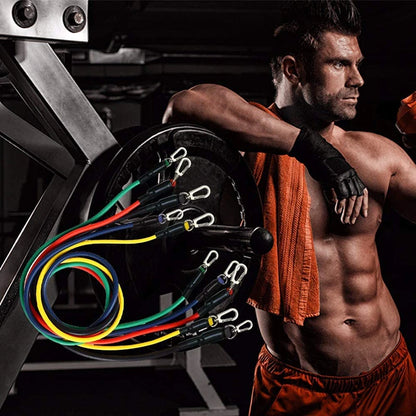 Fitness Yoga Resistance Tube Bands Set (100 lbs)