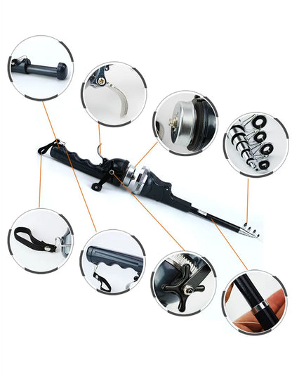 Portable Telescopic Fishing Rod Stainless Steel