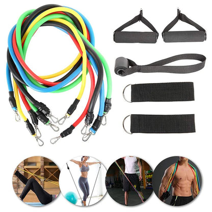 Fitness Yoga Resistance Tube Bands Set (100 lbs)