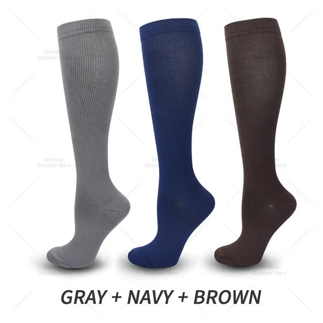 Compression Socks Unisex (3 Pairs/Lot)