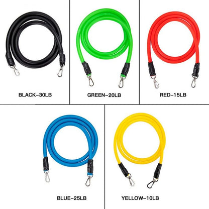 Fitness Yoga Resistance Tube Bands Set (100 lbs)