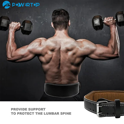 Adjustable Unisex Fitness Weightlifting Leather Waist Brace Belt