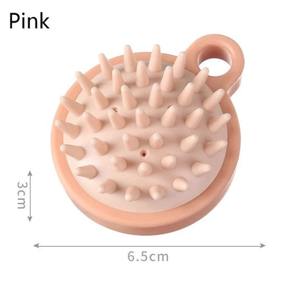 Massage Therapy Scalp Hair Massager Silicone Pink Colour