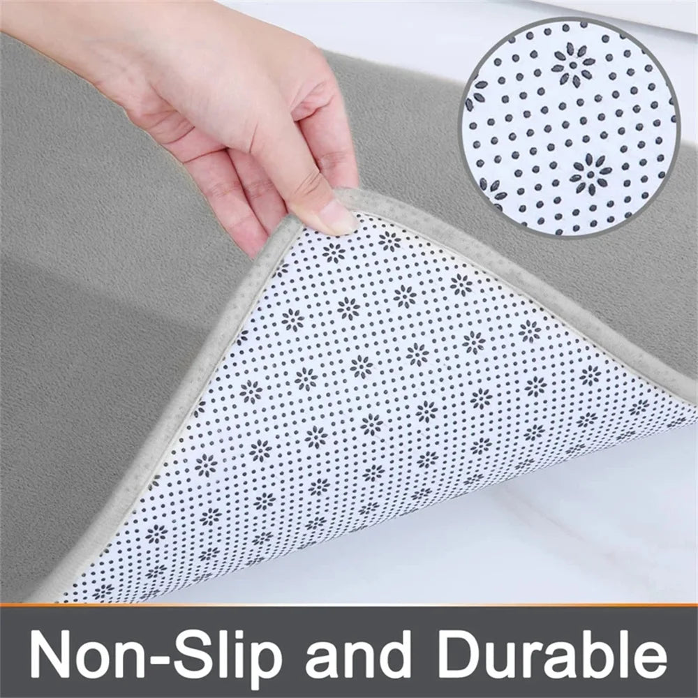 Fitness Super Absorbent Mat Memory Foam Carpet Beige Colour