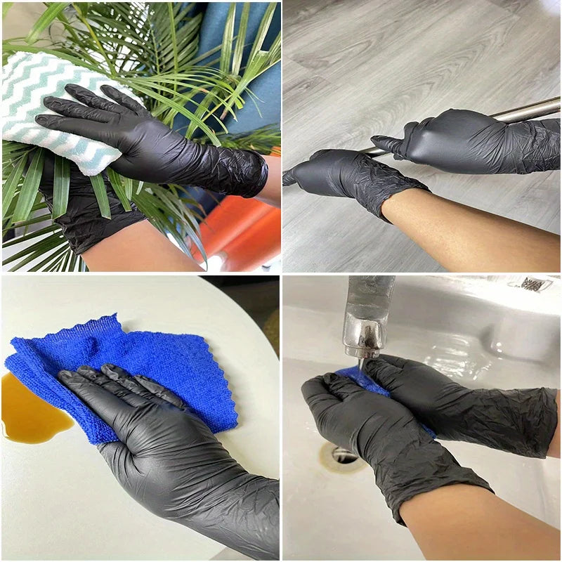 Black Nitrile Disposable Gloves Thickened (20/50/100 Pieces)