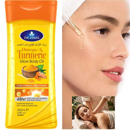 Turmeric Omega-3 Glow Body Oil (200 ml)for ladies' skin care