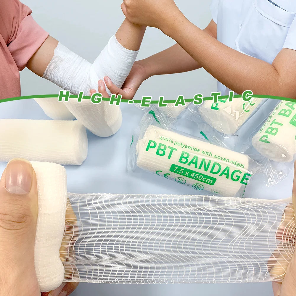 10 Medical rolls Cotton PBT Elastic Bandage  (7.5 cm x 4.5 cm)