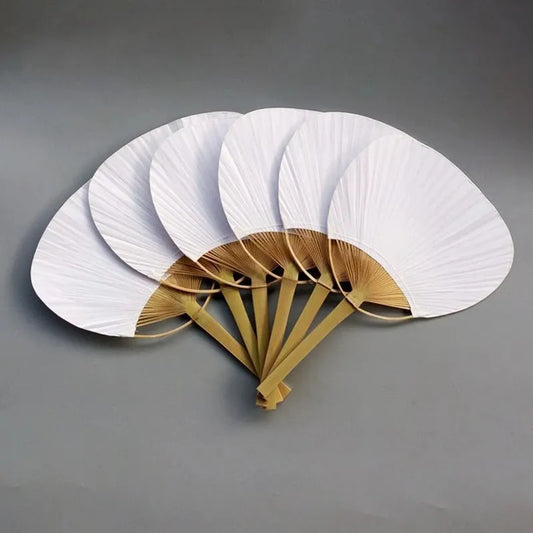 White Paddle Fan (24 Pieces/Set)