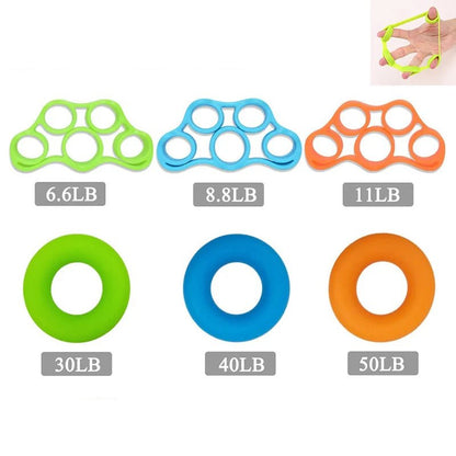 Fitness Silicone Hand Fingers Expander Orange, green and blue Colour