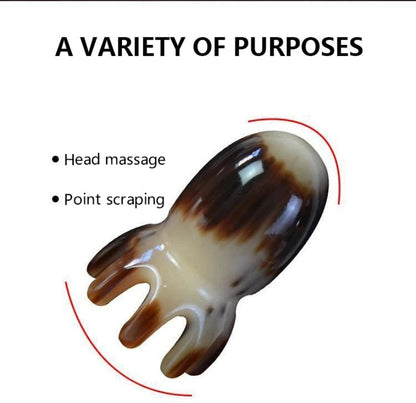 Massage Therapy Natural Yak Horn Octopus Comb (1 piece)