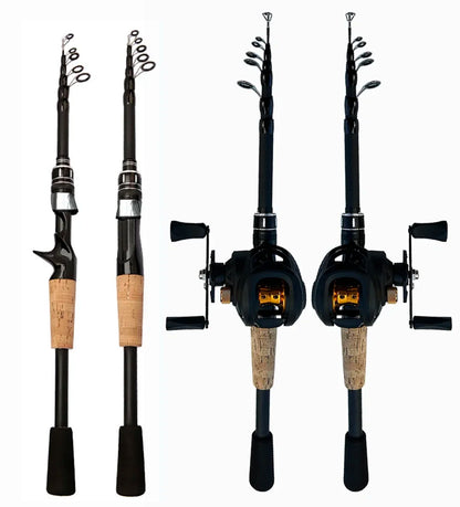 Fishing Telescopic Rod and Reel Combo Set