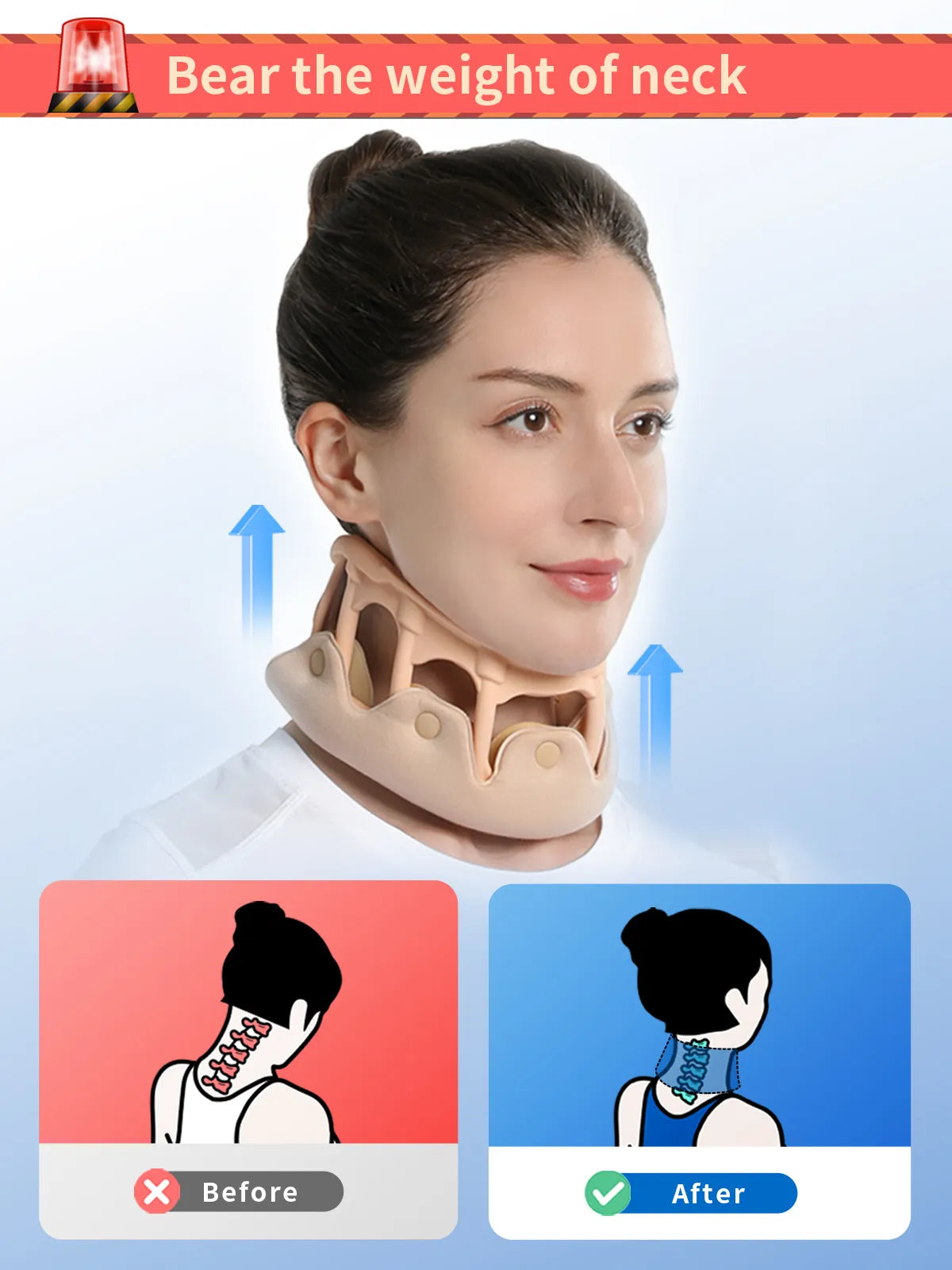 VELPEAU Silicone Collar Neck Support