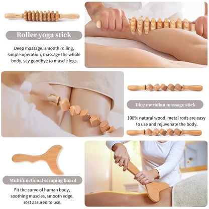 Natural Wooden Massagers for Geisha