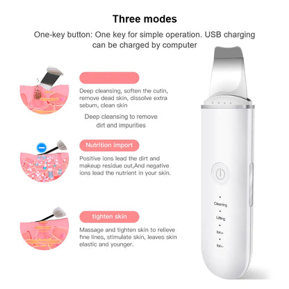 Ultrasonic Skin Scrubber Vibration Blackhead Remover