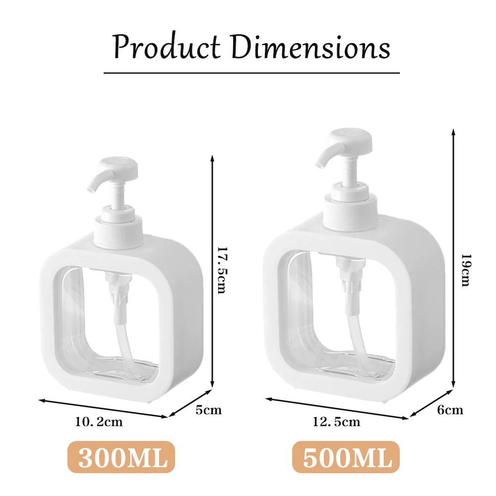 Wellness Refillable Bathroom Empty Bottle Dispenser 300 ml or 500 ml