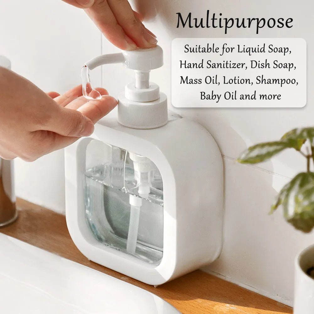 Wellness Refillable Bathroom Empty Bottle Dispenser White Colour