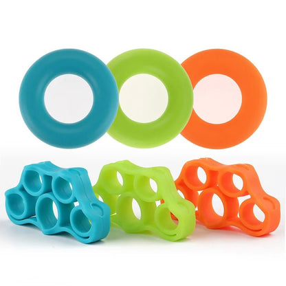 Fitness Silicone Hand Fingers Expander  Orange, green and blue Colour