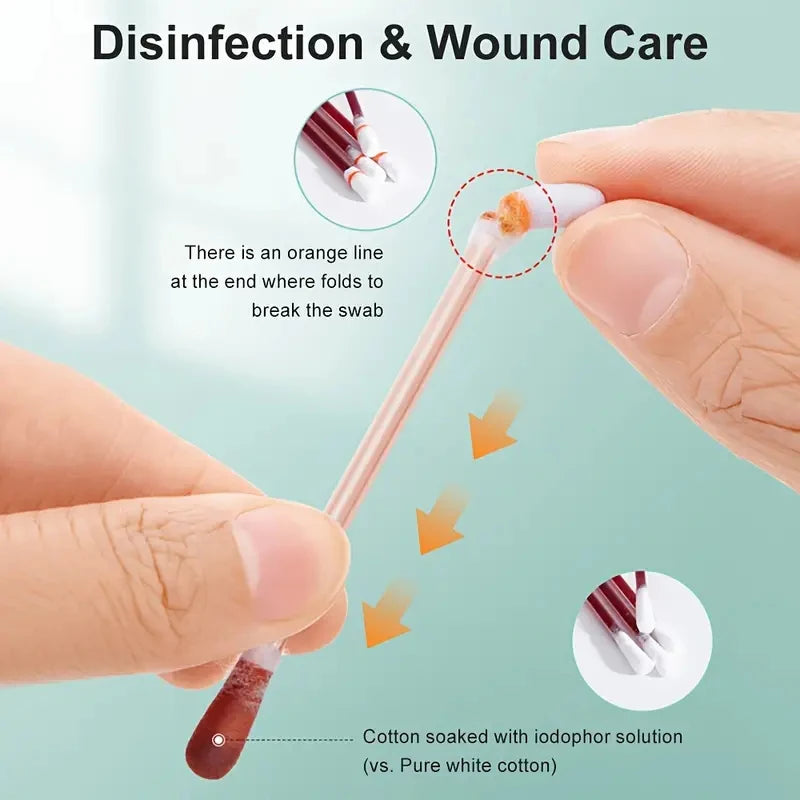 Disposable Iodine Cotton Swabs