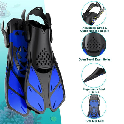 Professional Adjustable Foot Scuba Diving Palms Fins