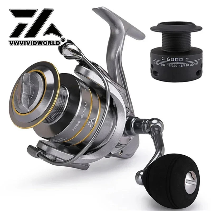 Saltwater Fishing Spinning Reels, Double Spool