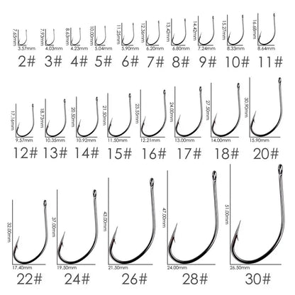 Japan Fishing Circle Hook Fly (10/50 Pieces/Box)