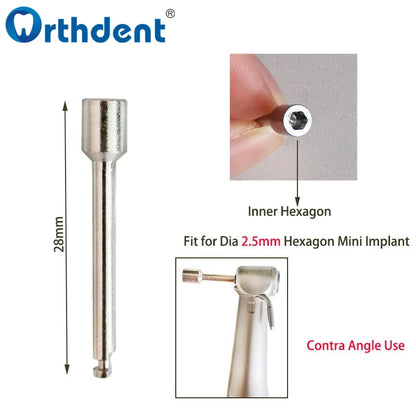 Dentistry Supplies Equipment's Orthodontic Screw Adaptor Hexagonal