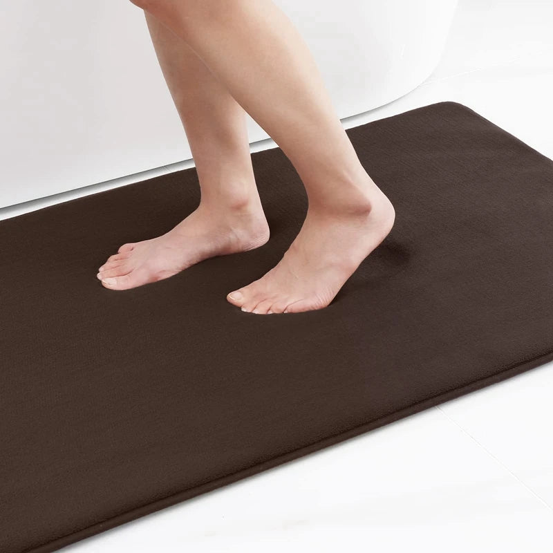 Fitness Super Absorbent Mat Memory Foam Carpet Brown Colour